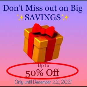 SALE ✨Up to 50% Off✨ for a limited time